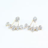 Crystal Front Back Double Sided Stud Earrings