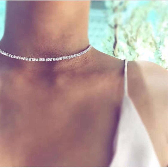 Luxury Design Crystal Choker Rhinestone Necklace