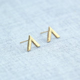 Gold Star Lovely Heart Shape Stud Earrings