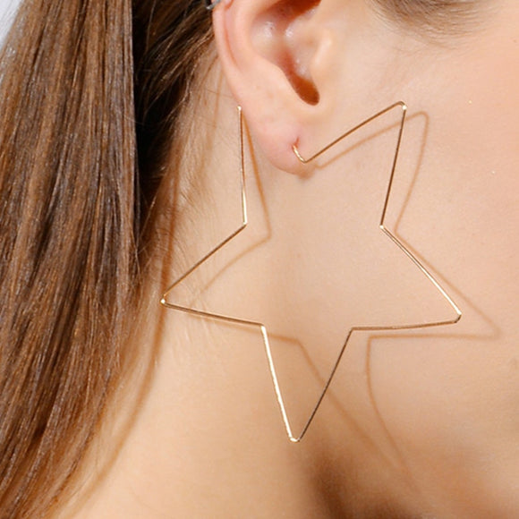 Unique Gold / Silver Star Earrings
