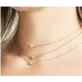 Pendant heart Sequins  Necklace