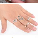 Vintage Punk Midi Rings Set