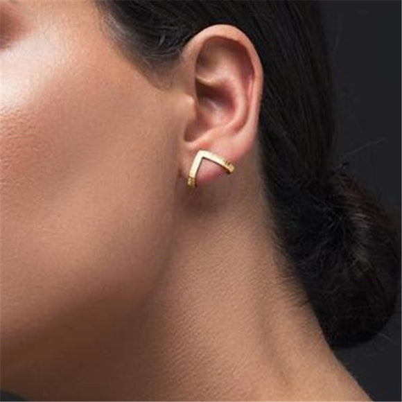 simple metal V Shape Earrings