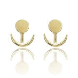 Simple sun Moon earrings
