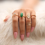Vintage Jesus Snake Shape Animals Rings Set