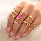 Vintage Jesus Snake Shape Animals Rings Set
