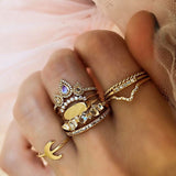 Vintage Jesus Snake Shape Animals Rings Set