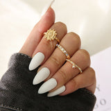 Vintage Jesus Snake Shape Animals Rings Set