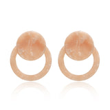 Leopard Acrylic Resin Dangle Earrings