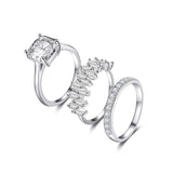 Designs New Silver Cubic Zircon Rings Set