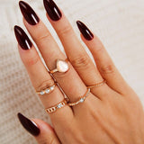 Vintage  Hearts Fatima Hands Cross Crown Fashion Rings