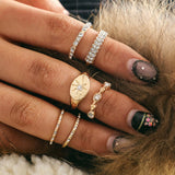 Vintage  Hearts Fatima Hands Cross Crown Fashion Rings