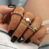 Vintage  Hearts Fatima Hands Cross Crown Fashion Rings